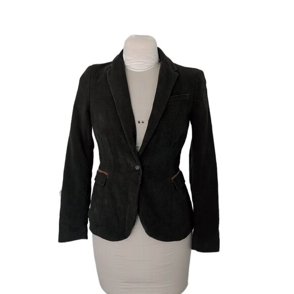 Zara Velveteen Elbow Patch Blazer - Picture 5 of 5
